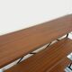 Vintage Italian bookshelf in teak and metal from the 1960s.