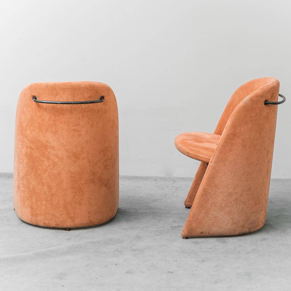 Pair of folding fabric armchairs from the 1970s, vintage modernism