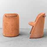 Pair of folding fabric armchairs from the 1970s, vintage modernism