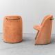 Pair of folding fabric armchairs from the 1970s, vintage modernism