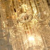 limburg mid century CEILING LIGHT ceiling fixture with 18 glass tubes