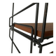 Free-standing shelf with a metal structure and 3 shelves, 1960s, Italy.