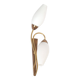 Double opaline flute wall light