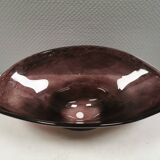 Large dish in several layers of glass, in a beautiful purple colour 1980s