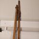 Old wooden and rattan ski poles