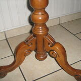 Table pedestal table with high marquetery