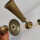 Candle holders in solid brass, by jhq (jens harald quistgaard) for his own company - dansk design