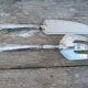 Patisserie art deco service in silver-plated shovel and fork