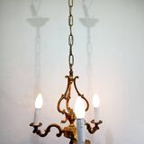 3-light bronze chandelier