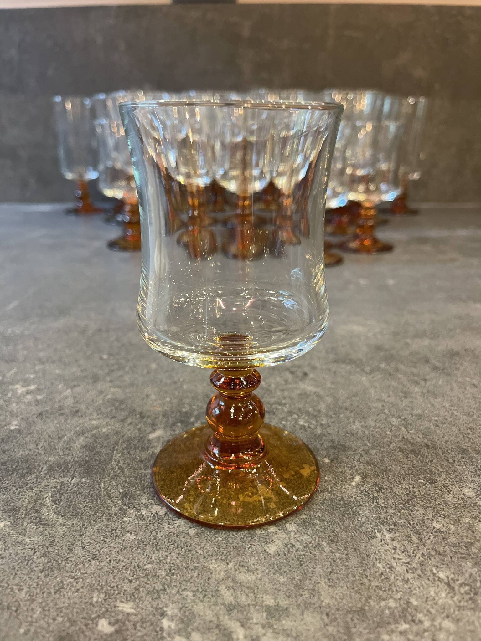 Set of 27 Luminarc stemmed glasses