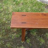 Rustic wooden bench 70's
