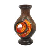 Rare Orange Fat Lava Vase West Germany Walter Gerhards 26cm
