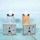 Vintage set of Danish wall lamps Fog&Mørup pastel Jo Hammerborg