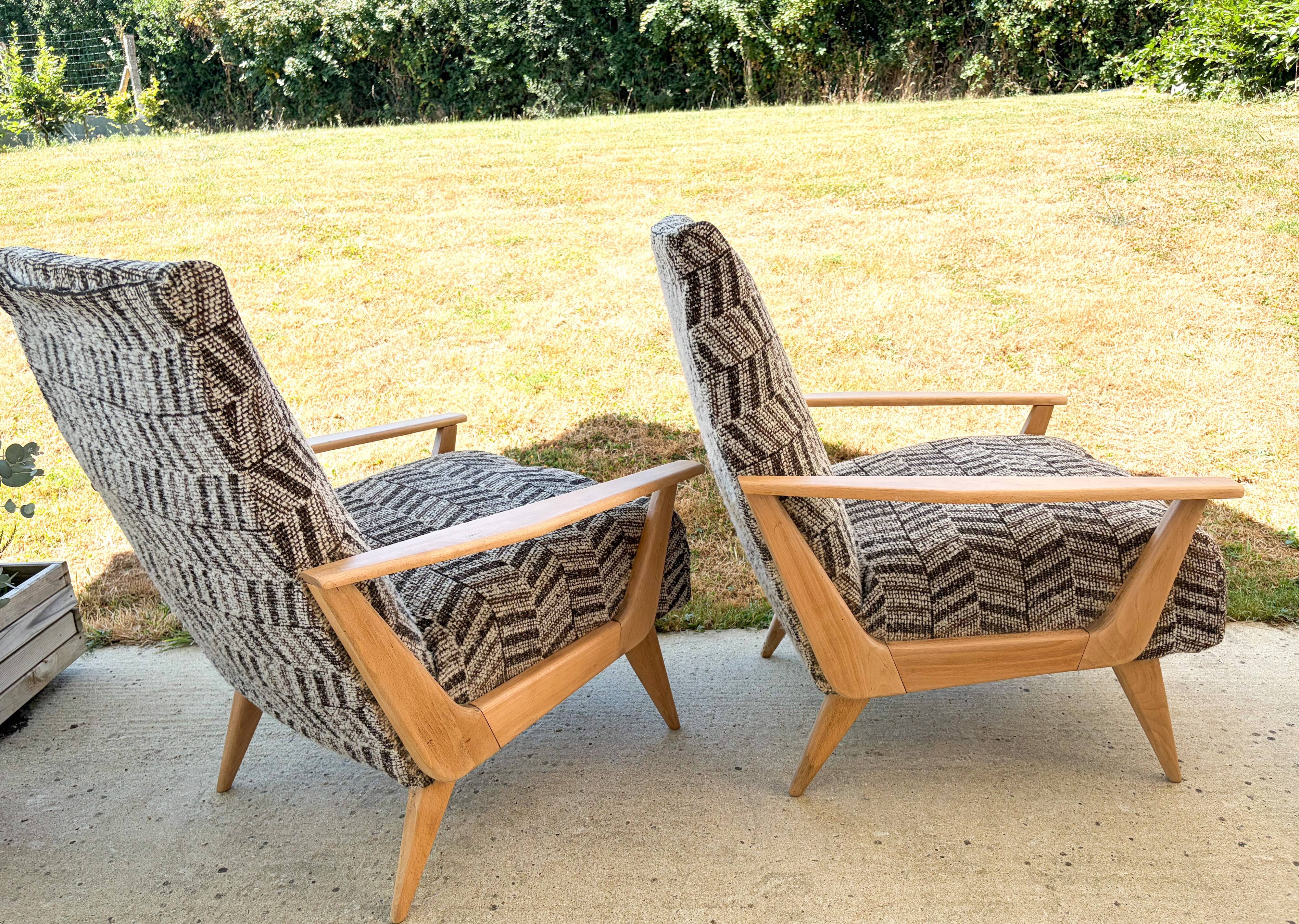 Paire de fauteuils style scandinave , des années 70/80'