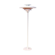 Lampadaire danois en blanc avec accent orange par Jeka Metaltryk, 1970s