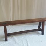 Pair of old benches in chene