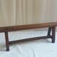 Pair of old benches in chene