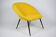 Original vintage armchair Olympia, 1960s, restored, yellow fabric
