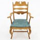 1960s Henning Kjærnulf Razorblade armchair in solid oak for EG Møbler, Denmark