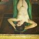 Peinture à l'huile originale d'époque représentant une femme nue