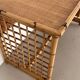 Italian Bamboo and Rattan Desk or Vanity with two Drawers, 1970s