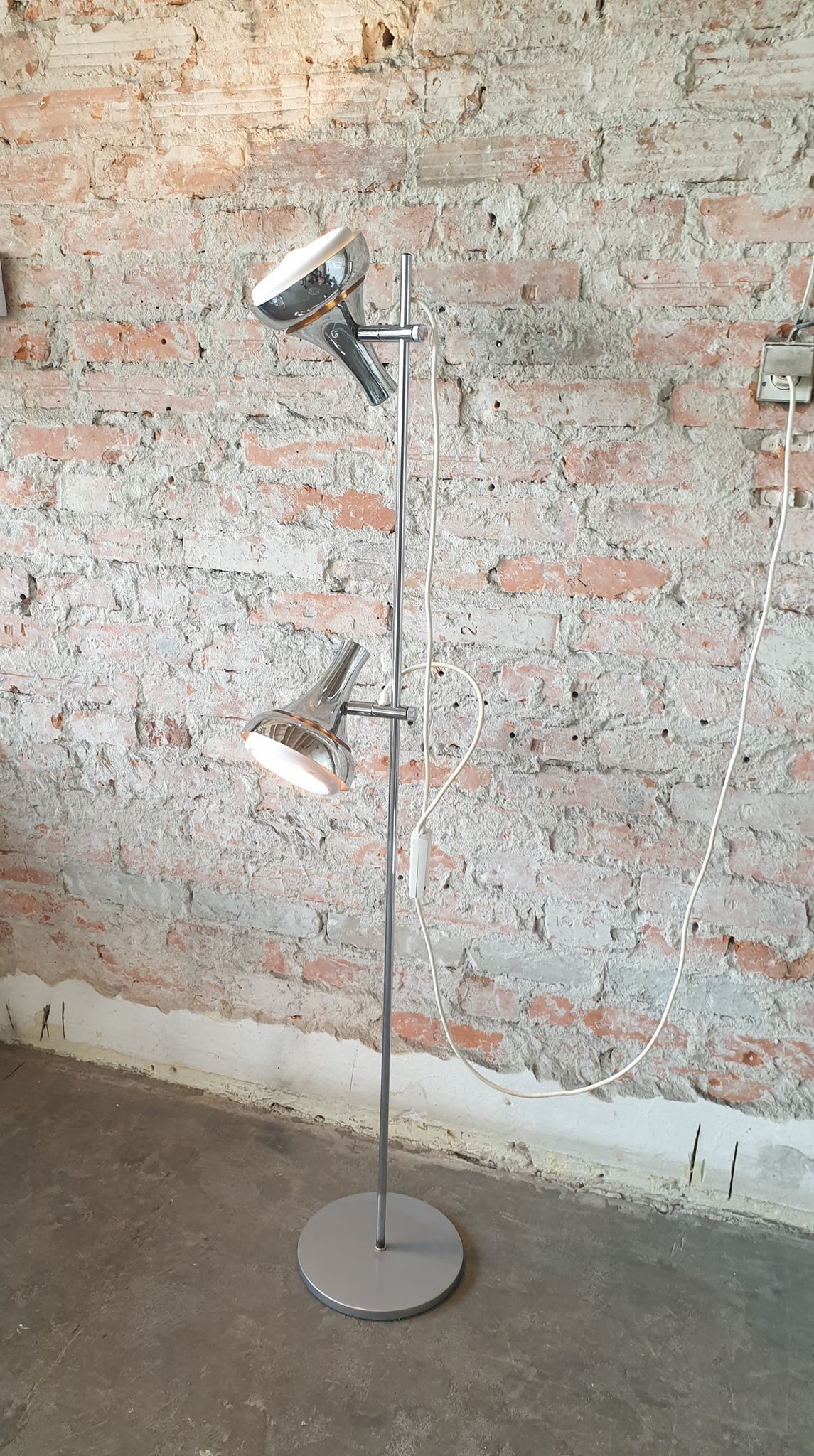 Vintage silver floor lamp, 1960s