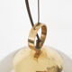 Mid-century smoked glass and brass pendant light