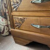 Commode semainier old era Art Deco in Walnut renovated