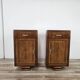 Pair of Art Decò walnut nightstands, 1940