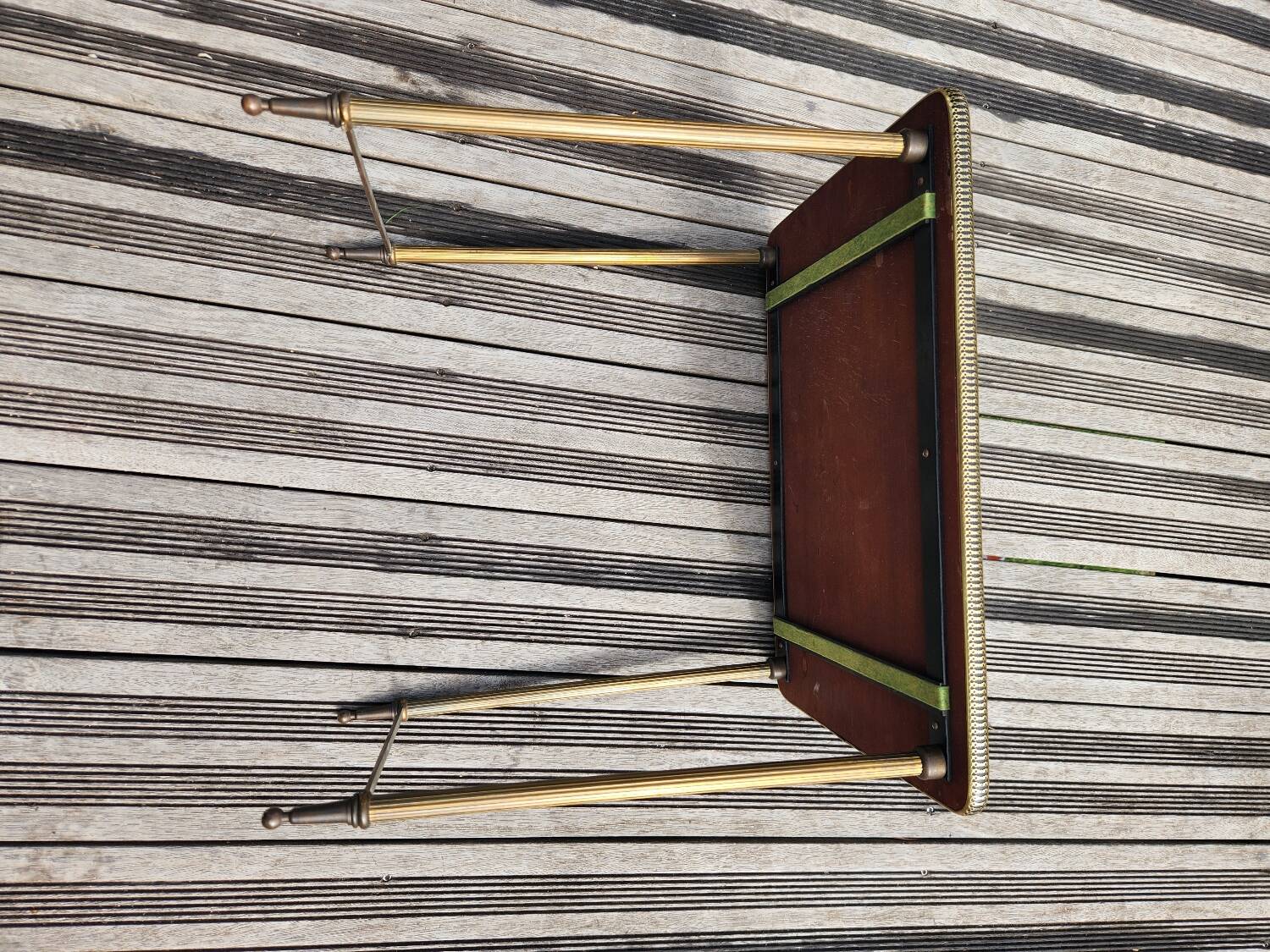 Formica and brass coffee table