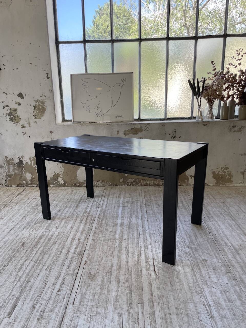 Regain black stained elm desk