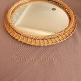 Vintage rattan mirror