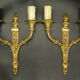 Pair of Louis XVI style torch lamps