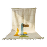 Tapis beni ourain tissé main artisanale authentique taille 1,5/2,5 m