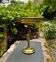 Large brass fruit bowl woman Art Nouveau