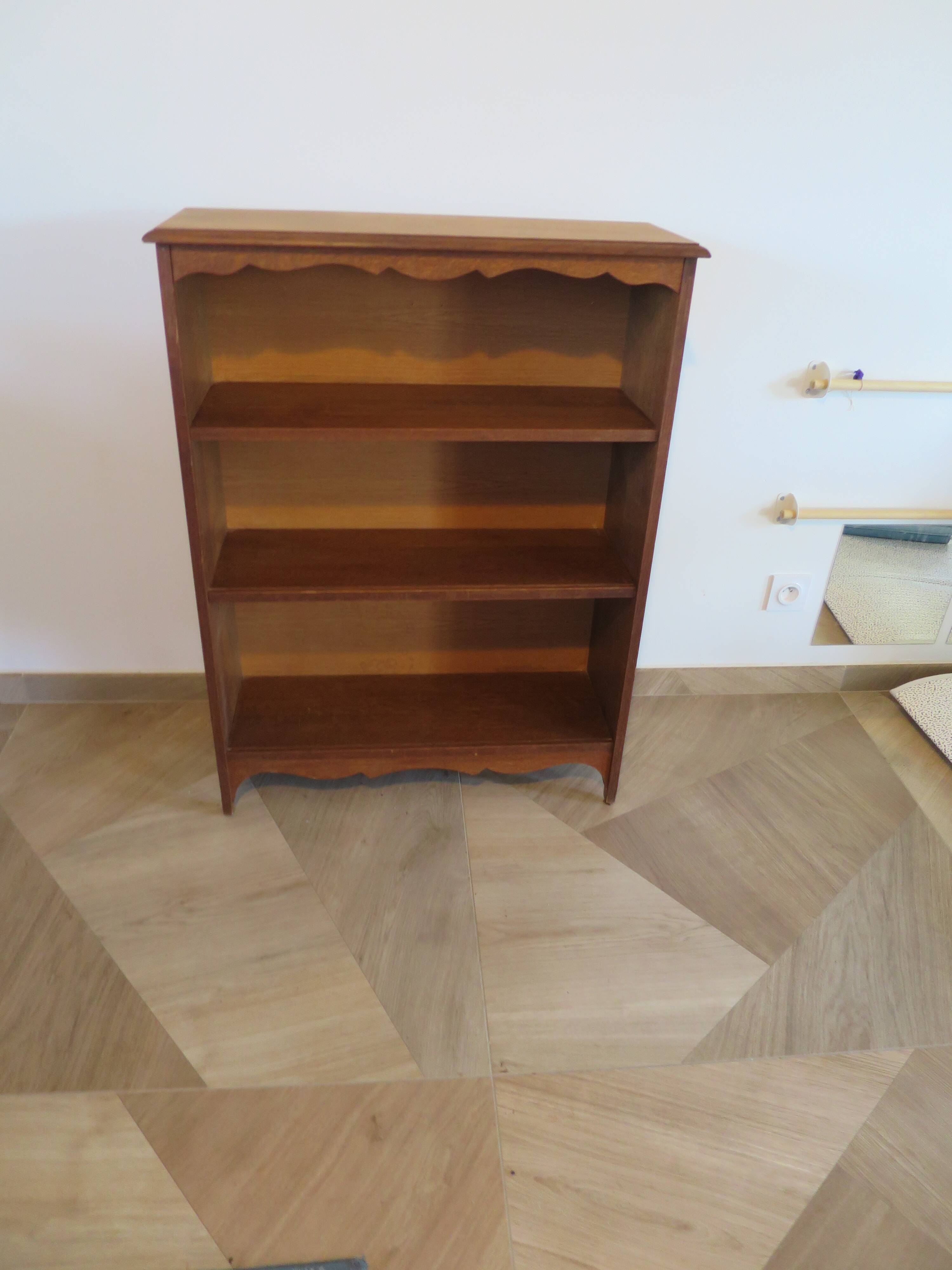 Set of 2 bibus 3 levels - oak color - bookcase shelves