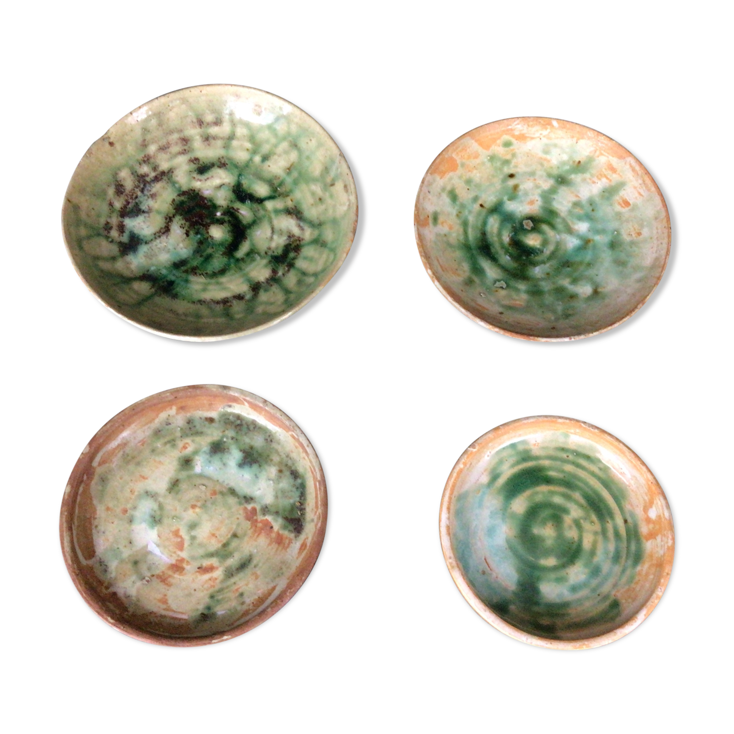 Set of 4 stone stone stone cups Pierre Lion Puisaye