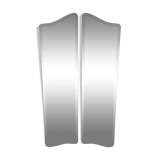 Pair of bevelled mirrors 44.5x168 cm