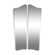 Paire de miroirs biseautés 44,5x168 cm