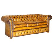 Restored vintage leather Chesterfield sofa