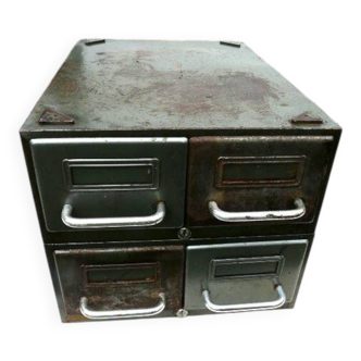 4-drawer industrial metal loft furniture from the 1970s, brand FLAMBO.