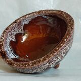 Ceramic tripod cup from accolay signed vintage