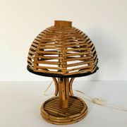 Rattan table lamp, Italy 60s