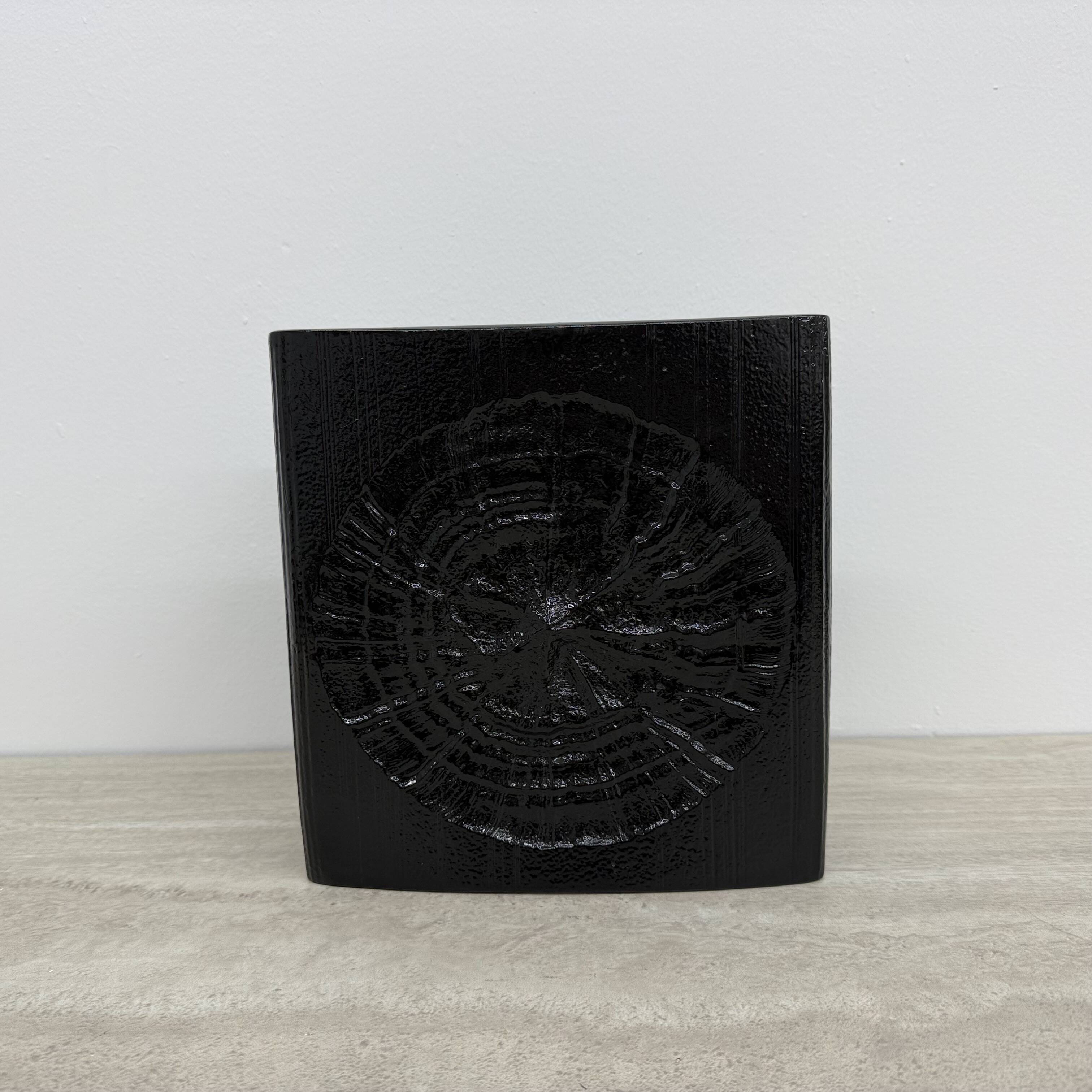 Rare Rosenthal Martin Freyer black ceramic vase , 1960’s