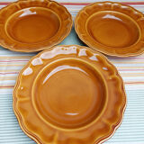 4 flat plates Lunéville Louis XV Honey
