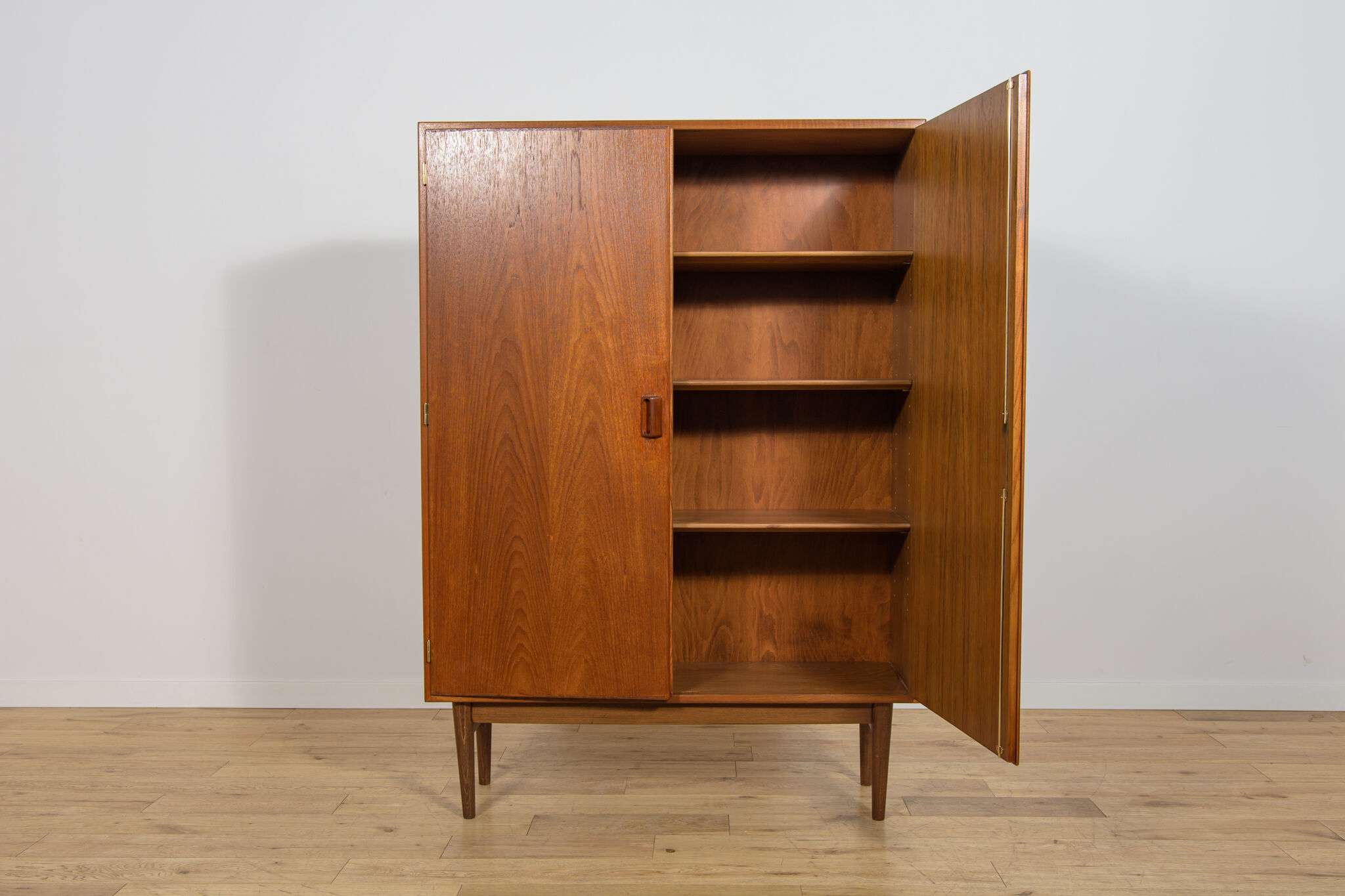 Mid-Century Teak Wardrobe by Børge Mogensen for Søborg Møbelfabrik, Denmark, 1960s