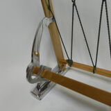 Vintage aluminum wall coat rack