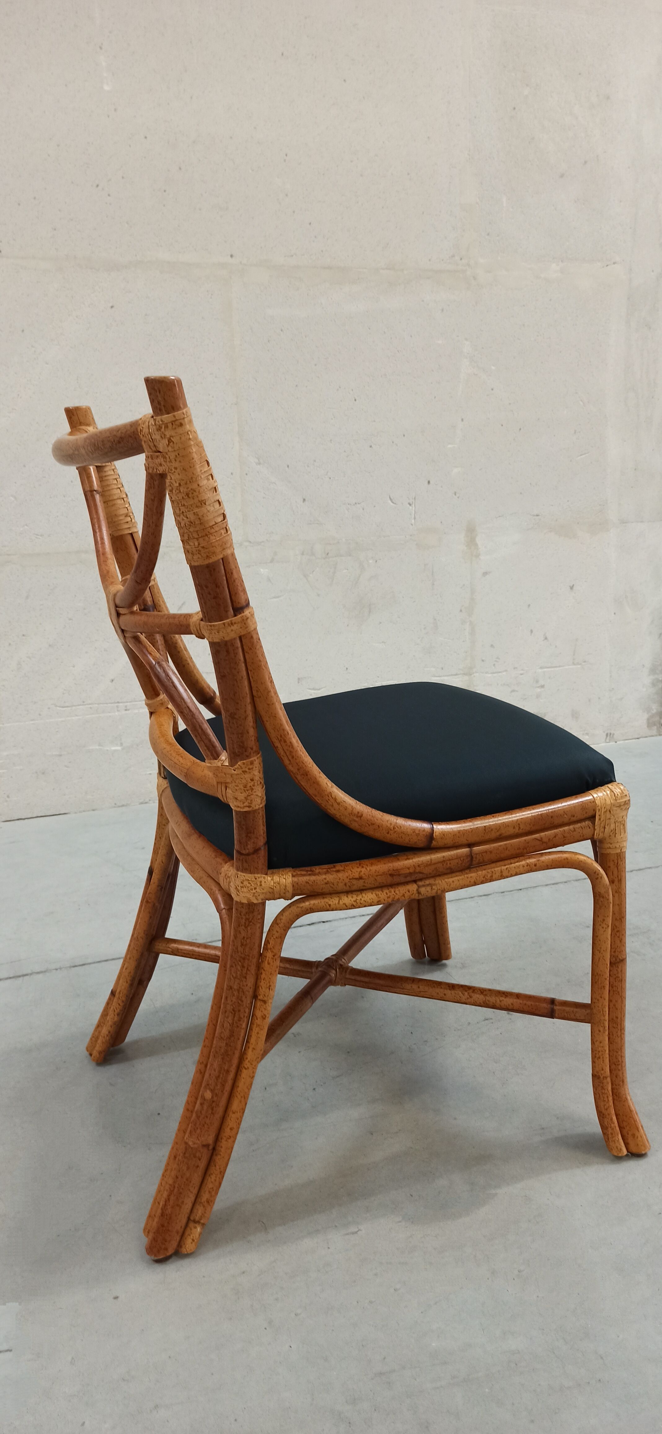 Chaise en bambou Roche Bobois 80's