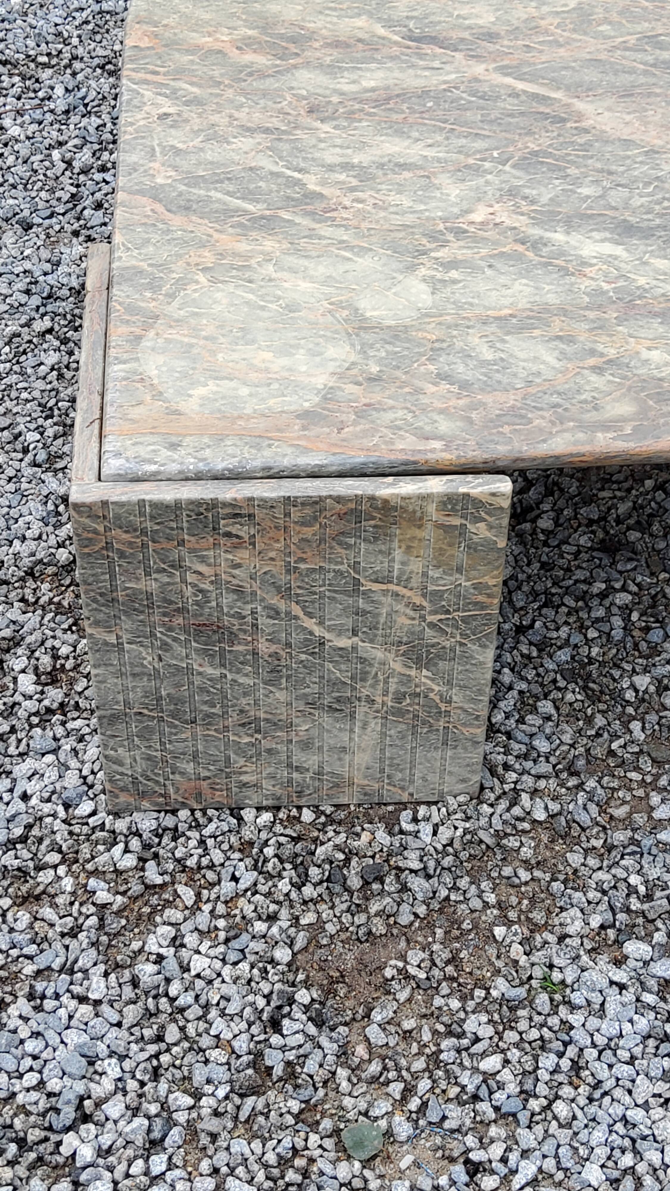 70s designer marble coffee table