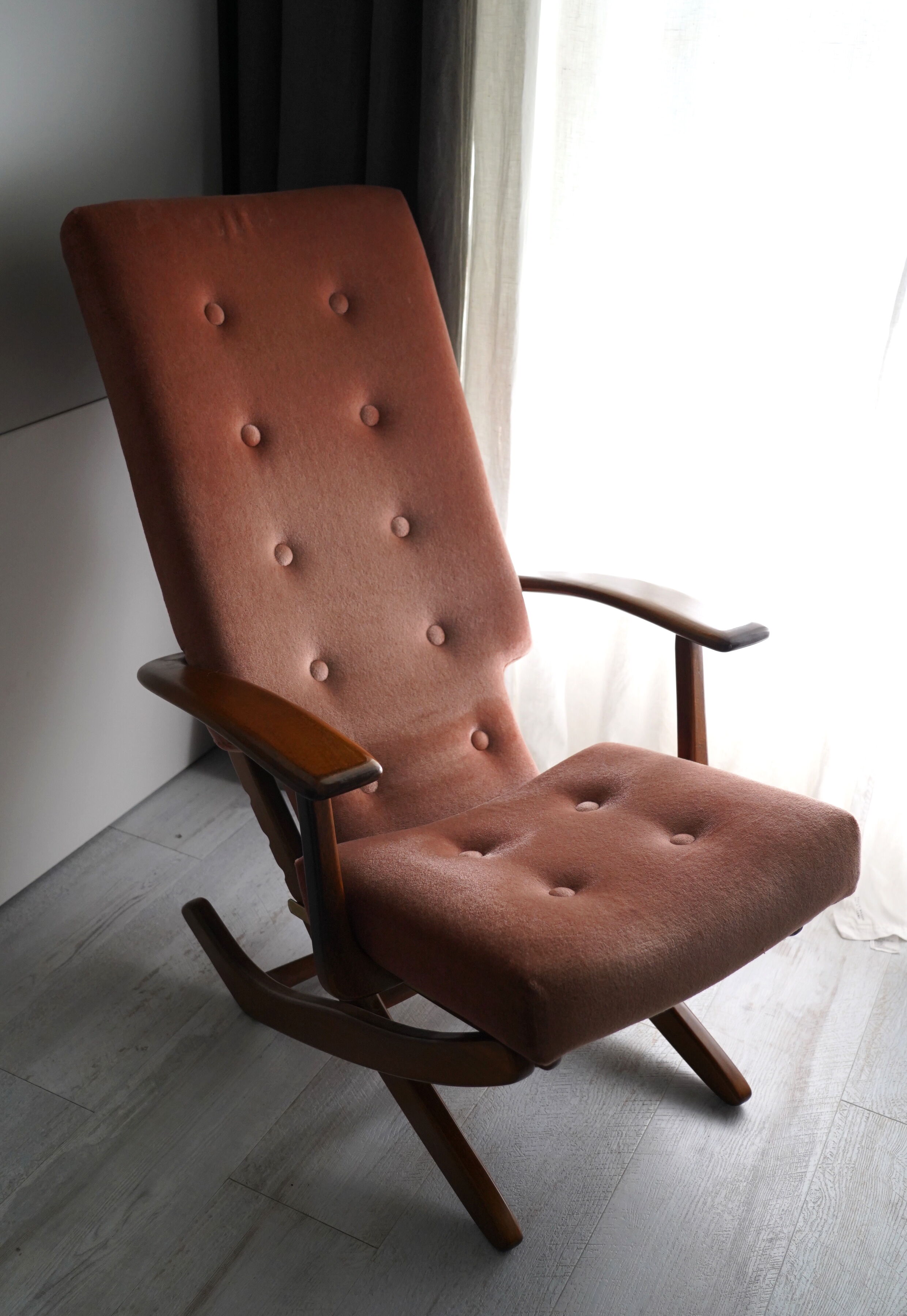 Reclining vintage armchair